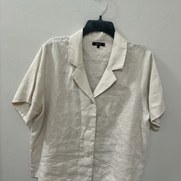 Quince 100% European Linen Short Sleeve Shirt size large - Picture 2 of 4